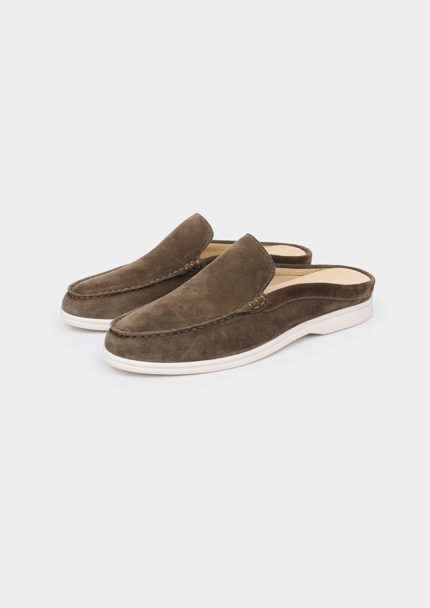 The Riviera Suede Slipper (Olive) - Belgravia & Co.